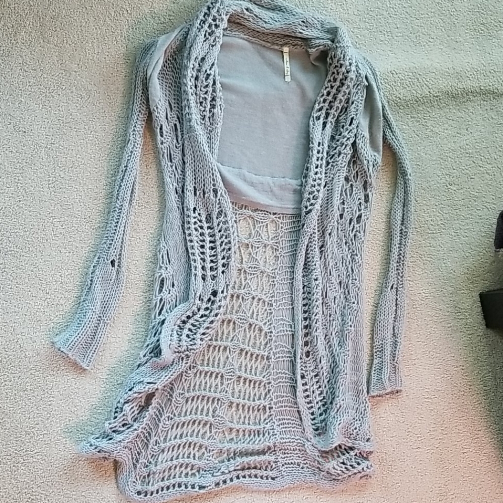 Willow & Clay Long Crochet Cardigan (Sz XS)
